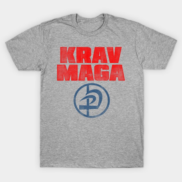 Krav Maga Letterprint Design T-Shirt by loumed